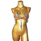 The Stardust Empress Sirena – Deluxe Rhinestone & Stone Samba Carnival Wire Bra by Stardust Starlets
