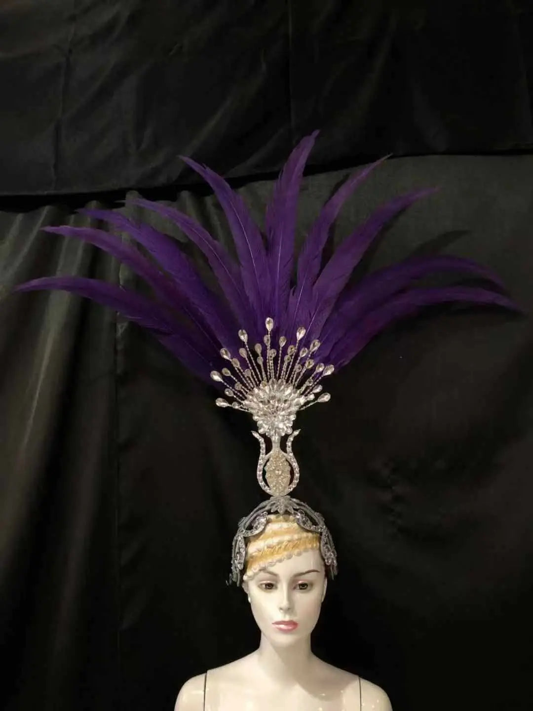 The Stardust Aurora – Premium Feathered Samba Carnival Headdress by Stardust Starlets