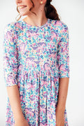 Head in the Clouds 3/4 Sleeve Pocket Twirl Dress by Mila & Rose ®