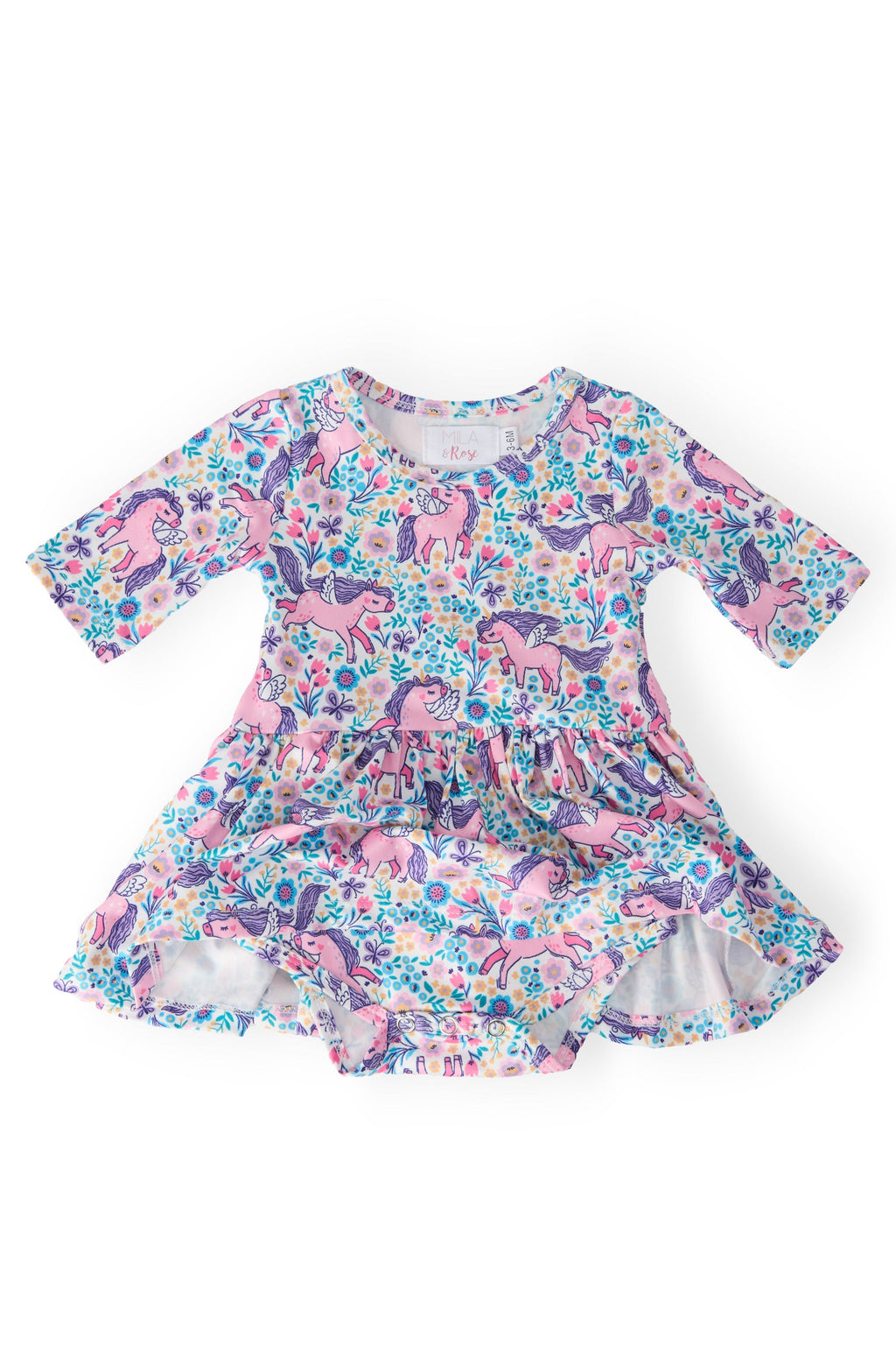 Head in the Clouds 3/4 Sleeve Twirl Bodysuit by Mila & Rose ®