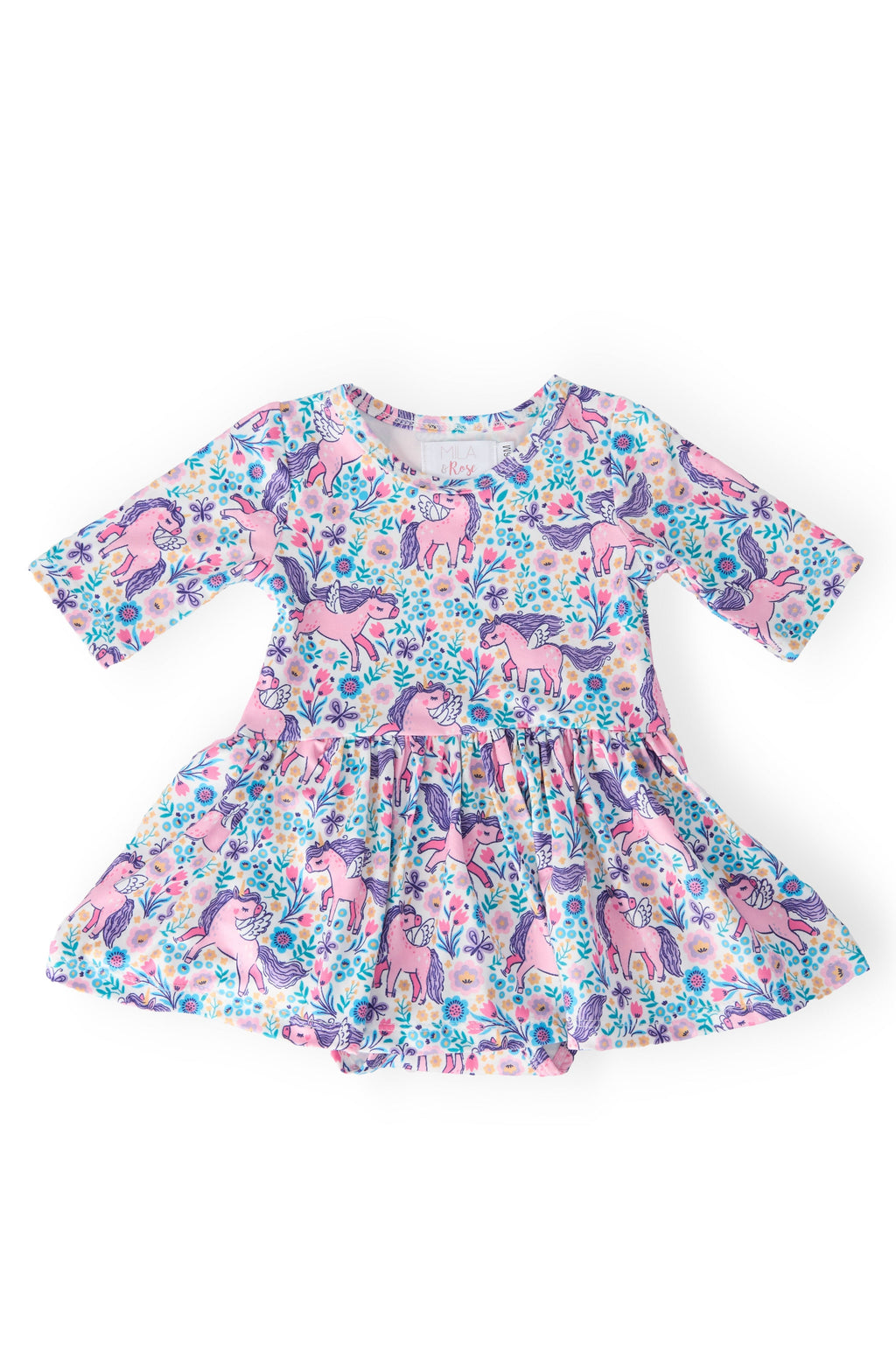 Head in the Clouds 3/4 Sleeve Twirl Bodysuit by Mila & Rose ®