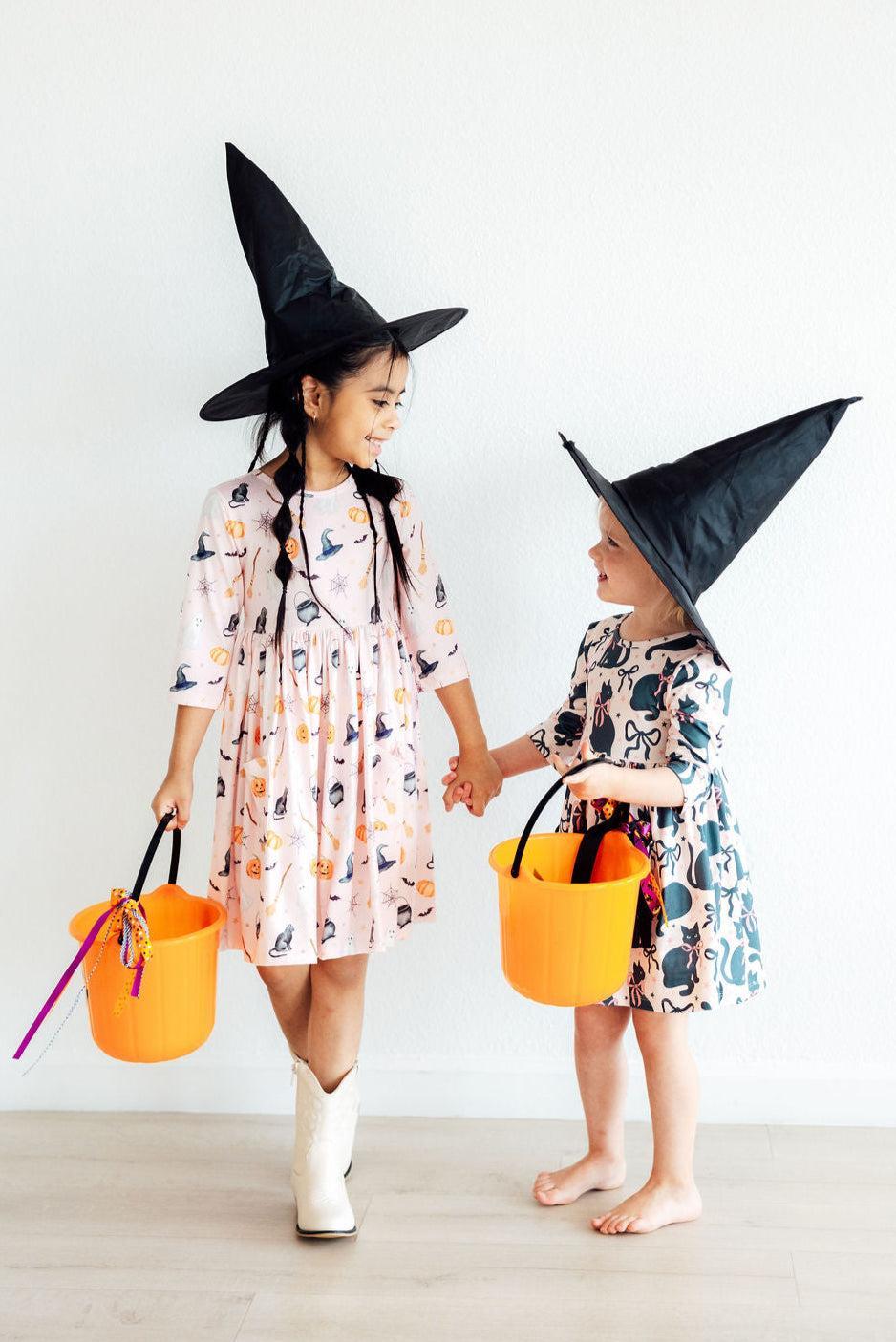 Hey Boo 3/4 Sleeve Pocket Twirl Dress by Mila & Rose ®