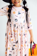 Hey Boo 3/4 Sleeve Pocket Twirl Dress by Mila & Rose ®