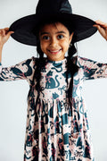 Hocus Purr-cus 3/4 Sleeve Pocket Twirl Dress by Mila & Rose ®