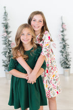 Holly Jolly Christmas 3/4 Sleeve Pocket Twirl Dress by Mila & Rose ®