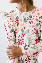 Holly Jolly Christmas L/S Ruffle Tee by Mila & Rose ®