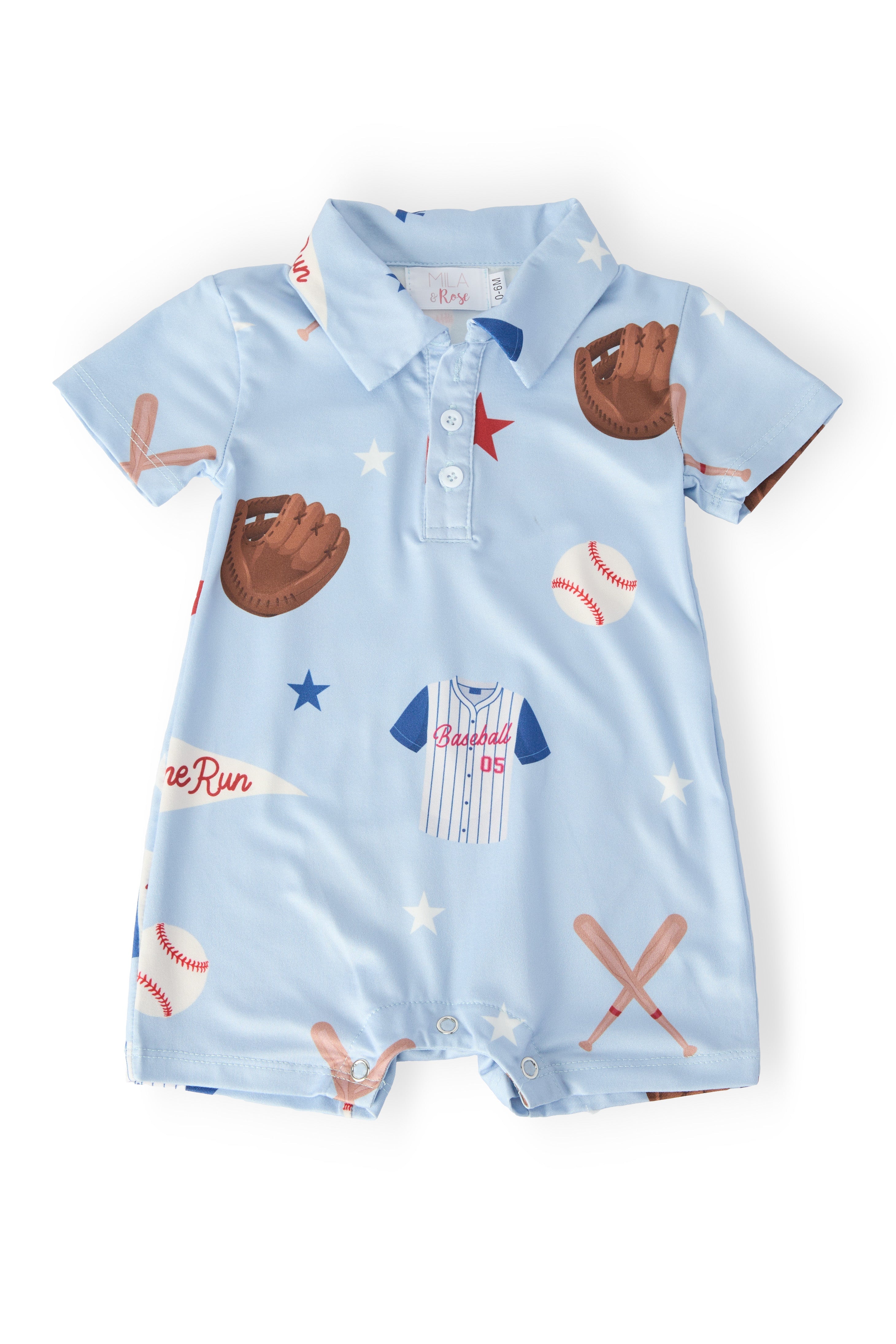 Home Run Polo Shorty One-Piece by Mila & Rose ®