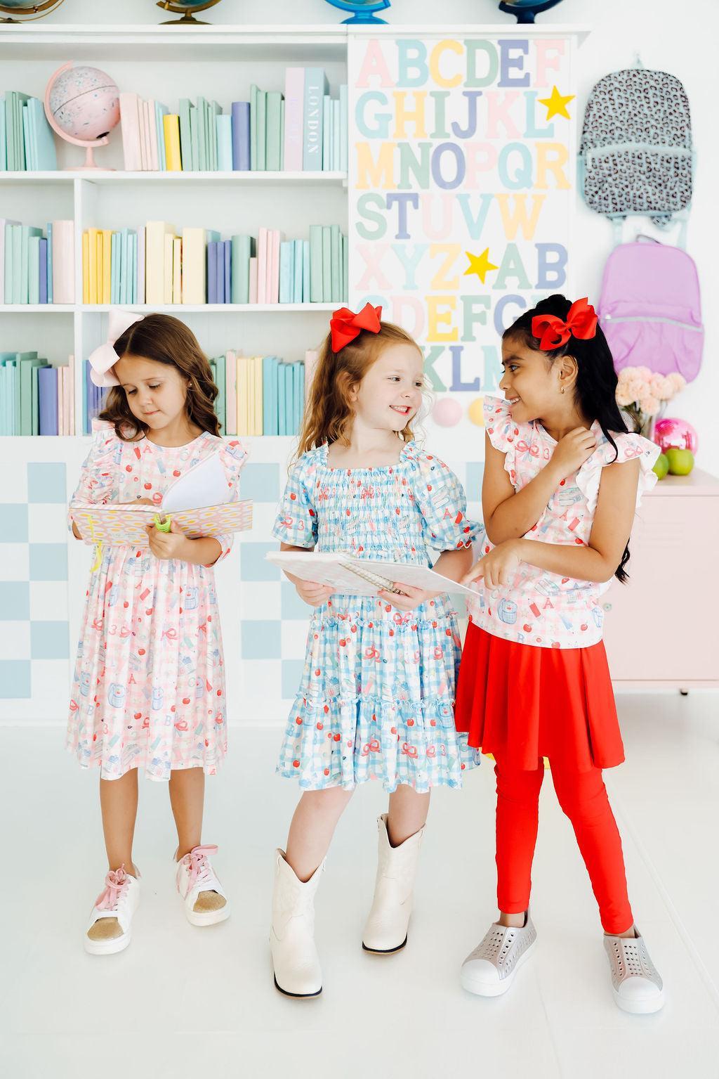 Honor Roll Smocked Ruffle Dress by Mila & Rose ®