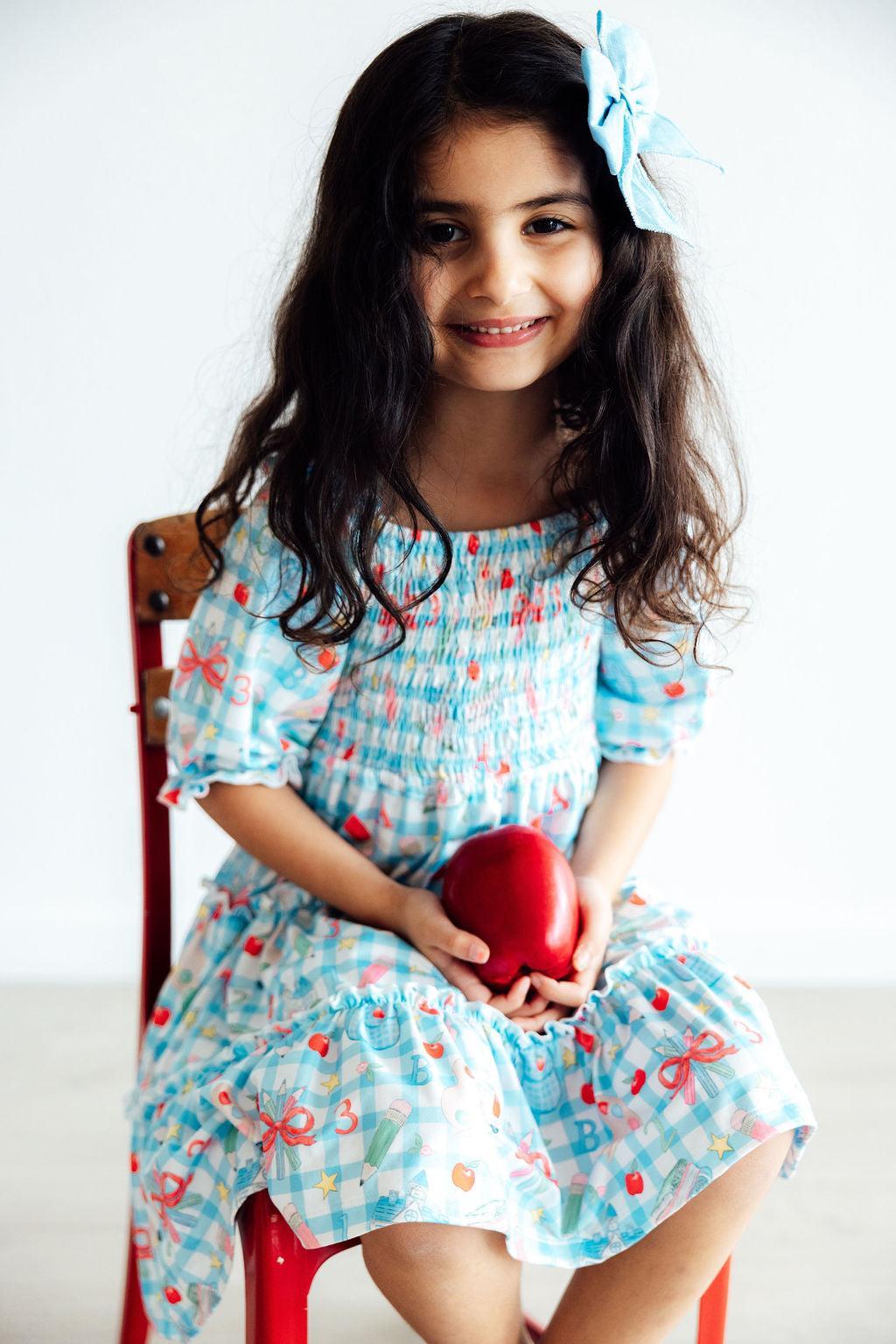 Honor Roll Smocked Ruffle Dress by Mila & Rose ®