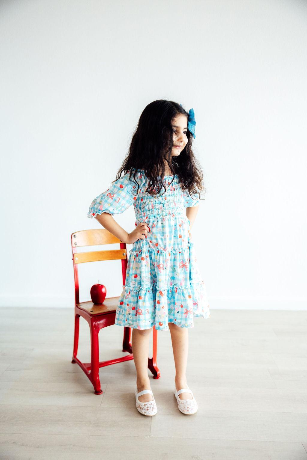 Honor Roll Smocked Ruffle Dress by Mila & Rose ®