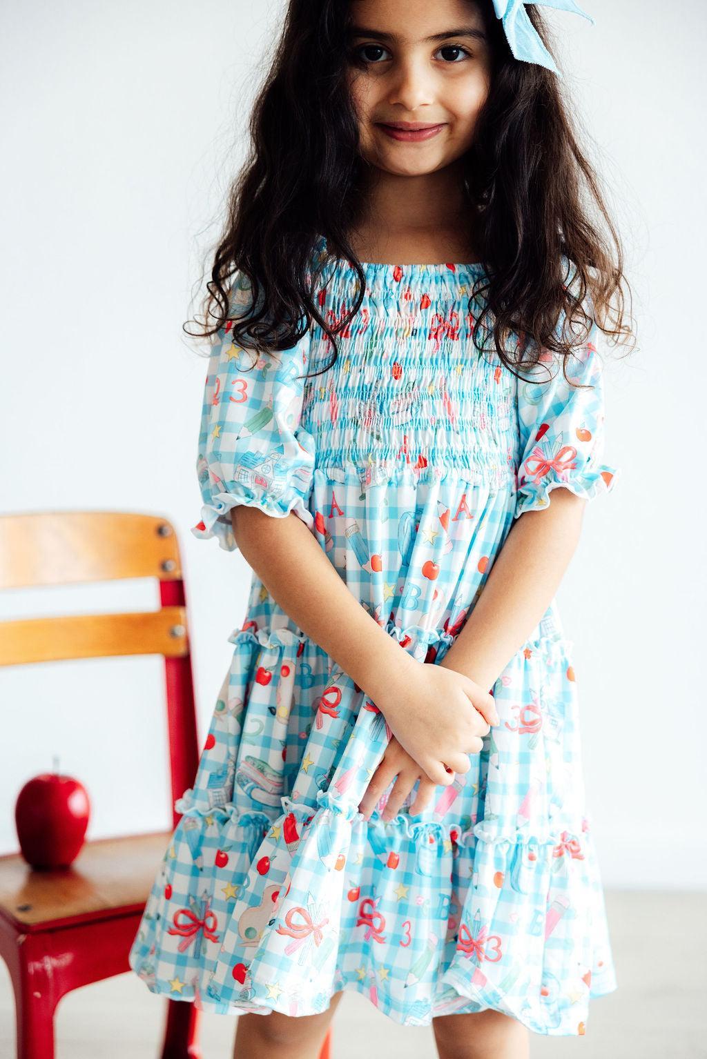 Honor Roll Smocked Ruffle Dress by Mila & Rose ®