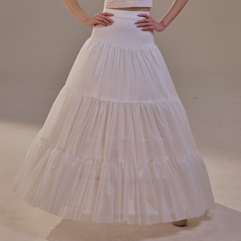 Hoop Petticoat Skirt with Two Layers and Corsage , Crinoline Petticoat with Concealed Hoops , Bridal Slip for Volume & Elegance by Bridal Port