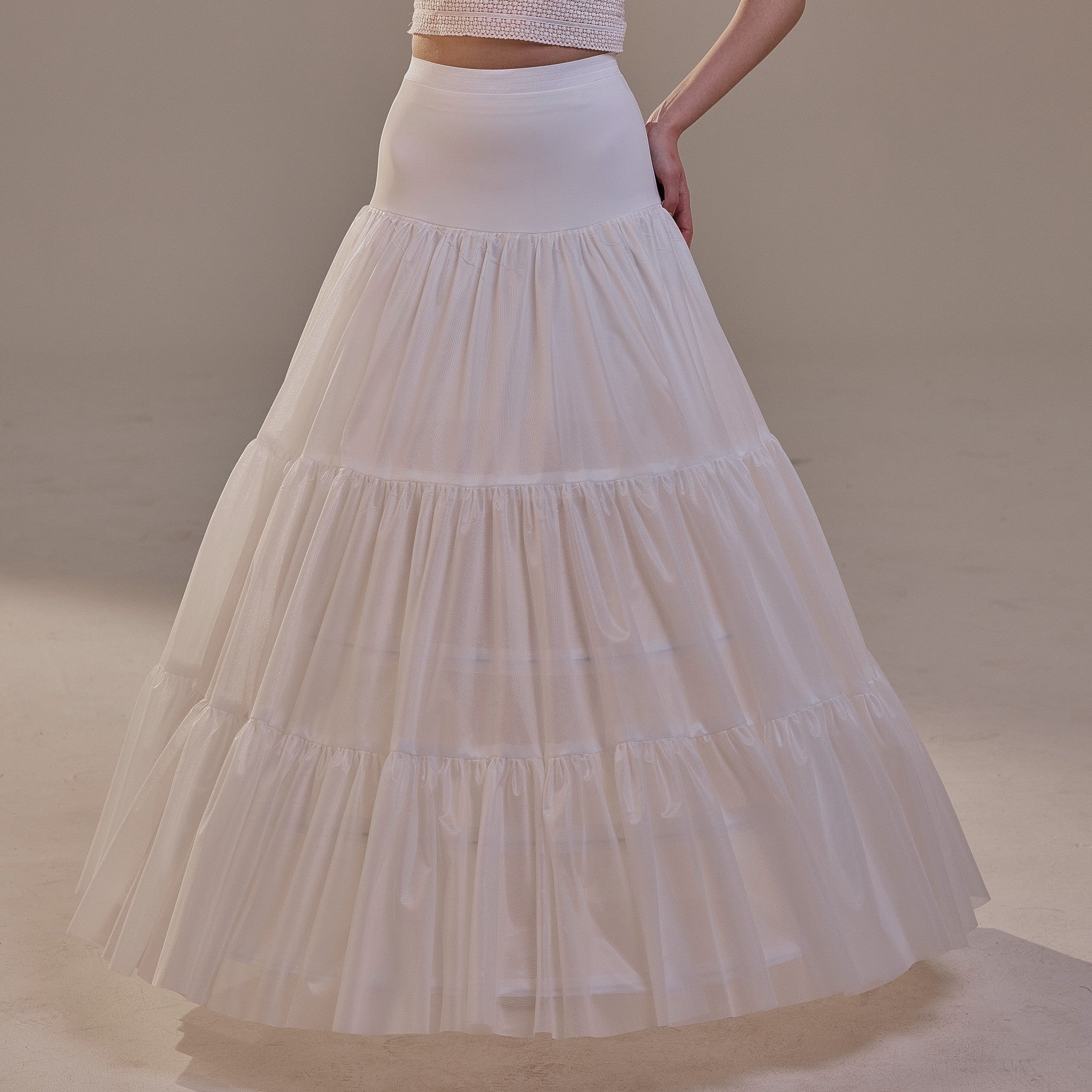 Hoop Petticoat Skirt with Two Layers and Corsage , Crinoline Petticoat with Concealed Hoops , Bridal Slip for Volume & Elegance by Bridal Port