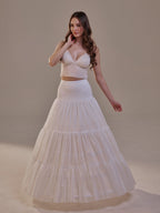 Hoop Petticoat Skirt with Two Layers and Corsage , Crinoline Petticoat with Concealed Hoops , Bridal Slip for Volume & Elegance by Bridal Port