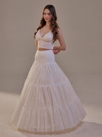 Hoop Petticoat Skirt with Two Layers and Corsage , Crinoline Petticoat with Concealed Hoops , Bridal Slip for Volume & Elegance by Bridal Port