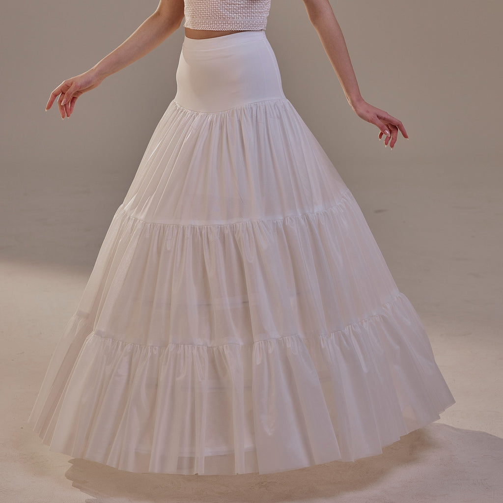 Hoop Petticoat Skirt with Two Layers and Corsage , Crinoline Petticoat with Concealed Hoops , Bridal Slip for Volume & Elegance by Bridal Port
