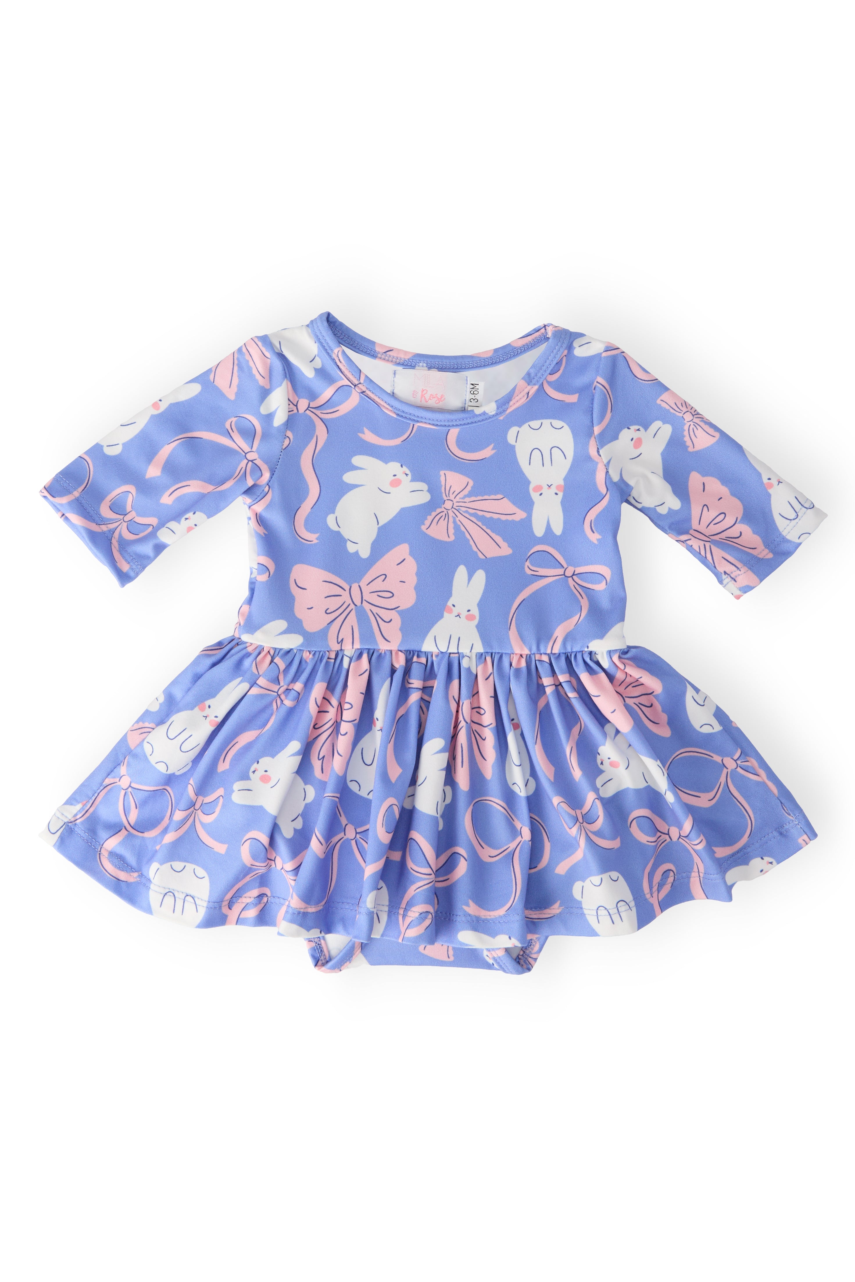 Hop, Skip & Twirl 3/4 Sleeve Twirl Bodysuit by Mila & Rose ®