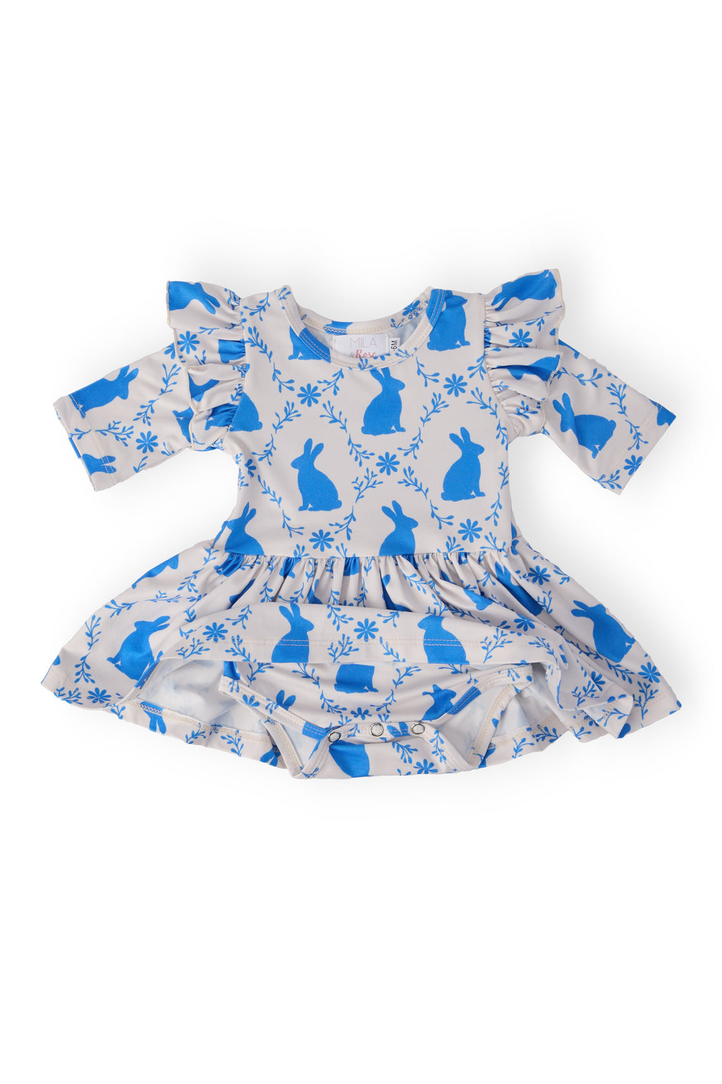 Hop 'til You Drop 3/4 Sleeve Twirl Flutter Bodysuit by Mila & Rose ®