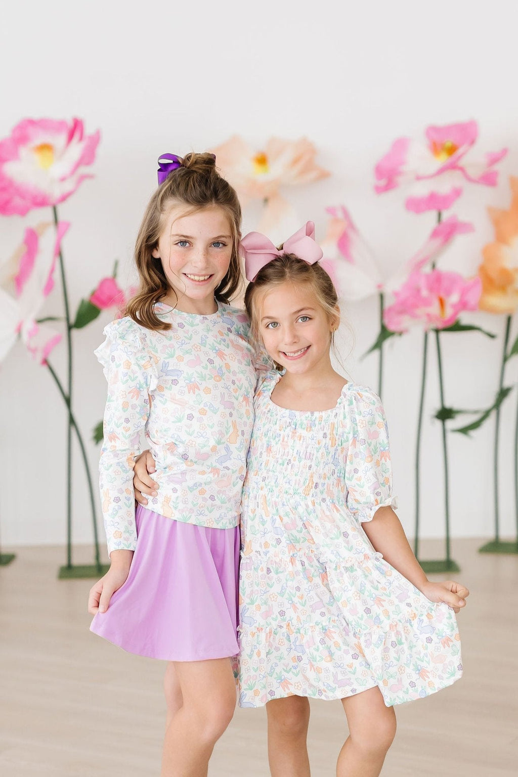 Hoppy Easter L/S Ruffle Tee by Mila & Rose ®