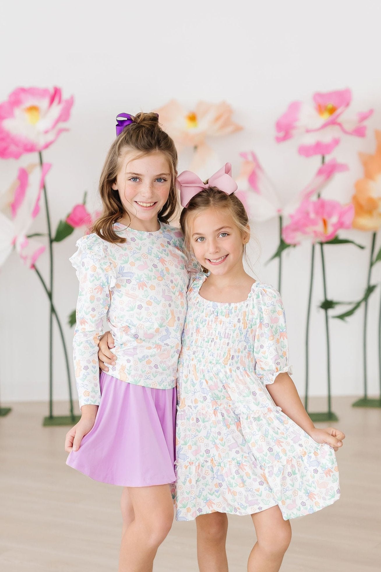 Hoppy Easter L/S Ruffle Tee by Mila & Rose ®