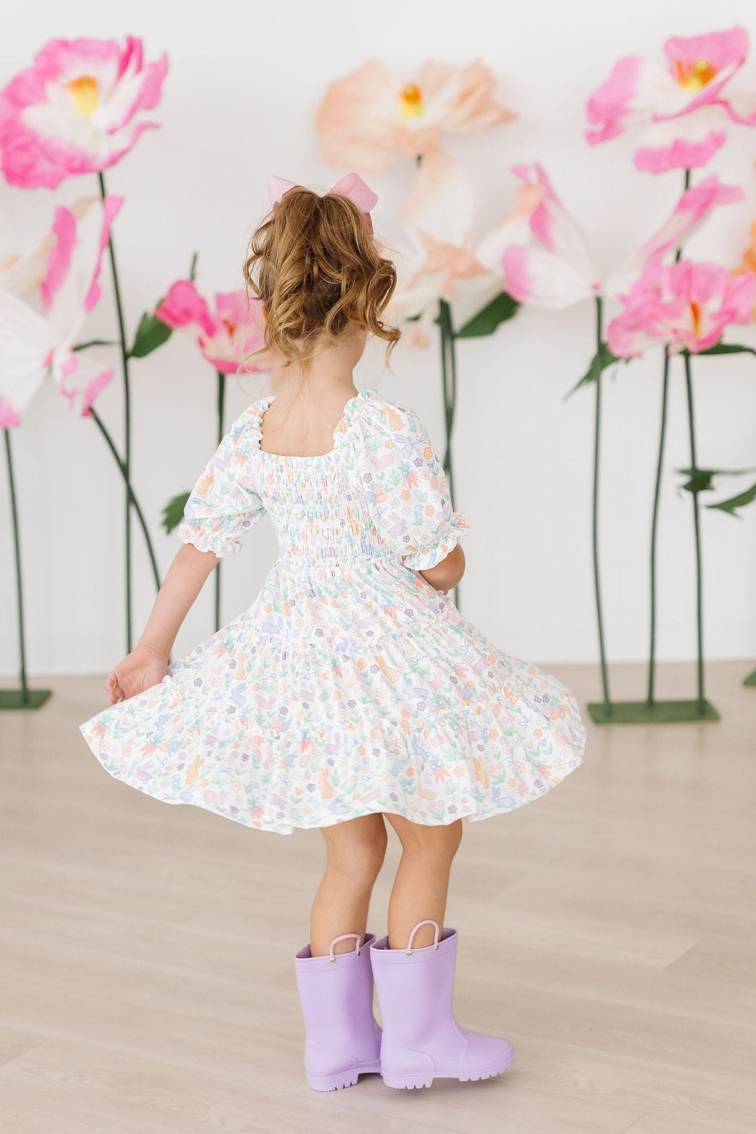 Hoppy Easter Smocked Ruffle Dress by Mila & Rose ®