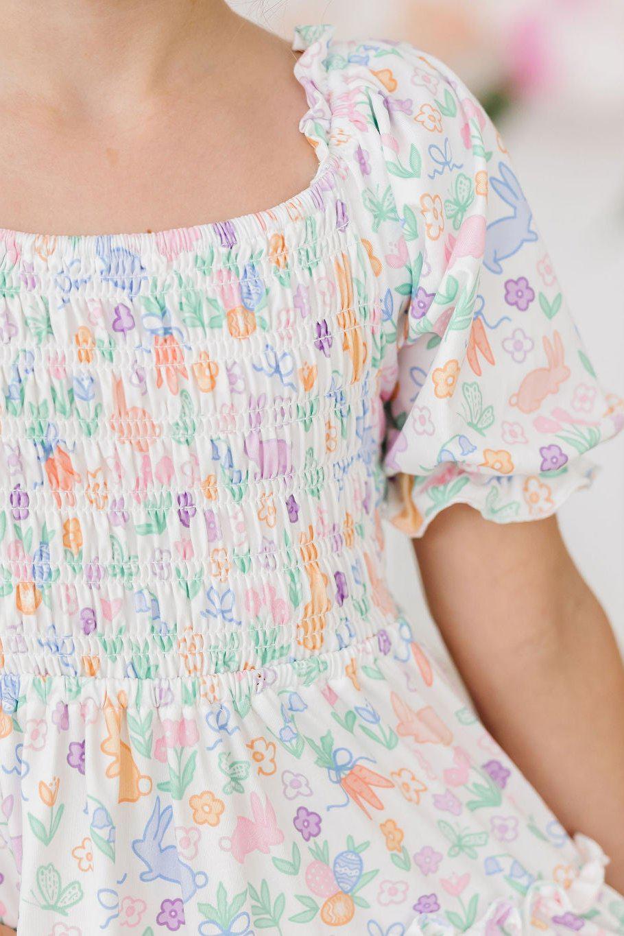 Hoppy Easter Smocked Ruffle Dress by Mila & Rose ®