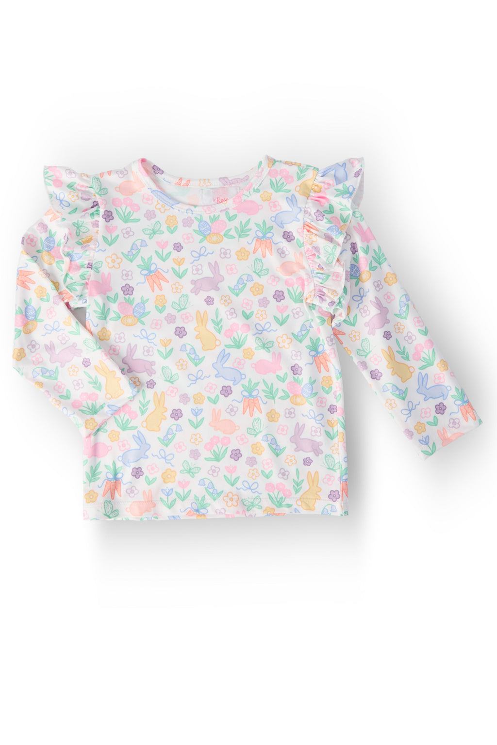 Hoppy Easter L/S Ruffle Tee by Mila & Rose ®
