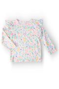 Hoppy Easter L/S Ruffle Tee by Mila & Rose ®