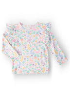 Hoppy Easter L/S Ruffle Tee by Mila & Rose ®