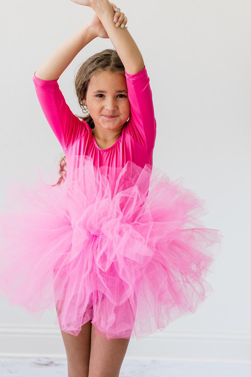 Hot Pink 3/4 Tutu Leotard by Mila & Rose ®