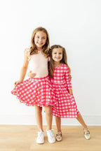 Hot Pink Gingham Ruffle Twirl Skort by Mila & Rose ®