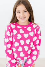Hot Pink Hearts Sweater by Mila & Rose ®