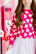 Hot Pink Hearts Sweater by Mila & Rose ®