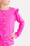 Hot Pink Ruffle Cardigan by Mila & Rose ®