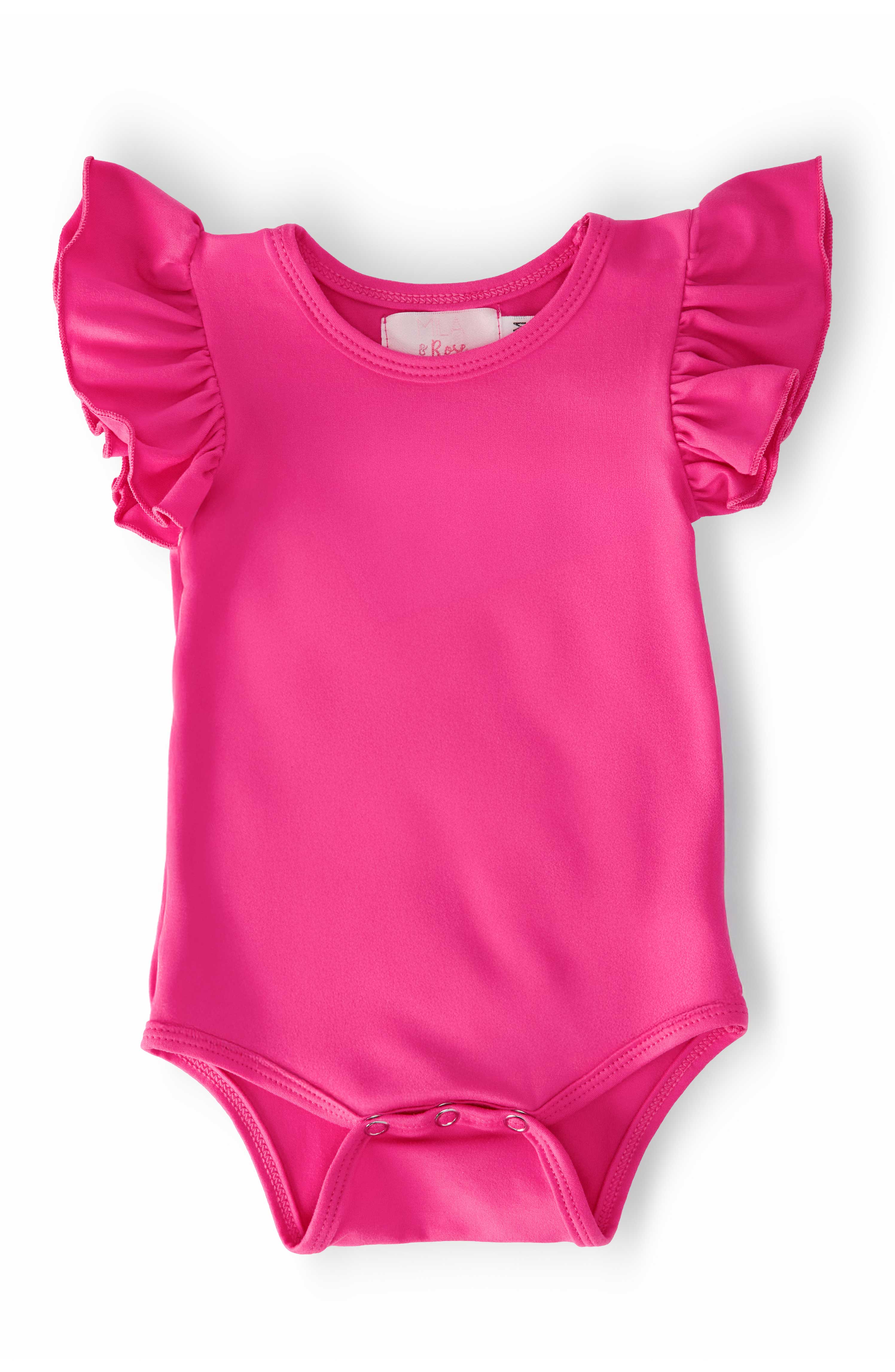 Hot Pink S/S Flutter Bodysuit by Mila & Rose ®