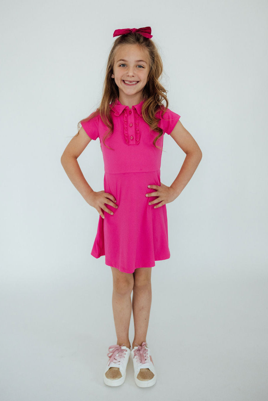 Hot Pink S/S Polo Dress by Mila & Rose ®