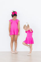 Hot Pink S/S Twirl Leotard by Mila & Rose ®