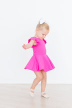 Hot Pink S/S Twirl Leotard by Mila & Rose ®