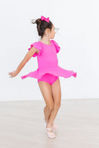 Hot Pink S/S Twirl Leotard by Mila & Rose ®