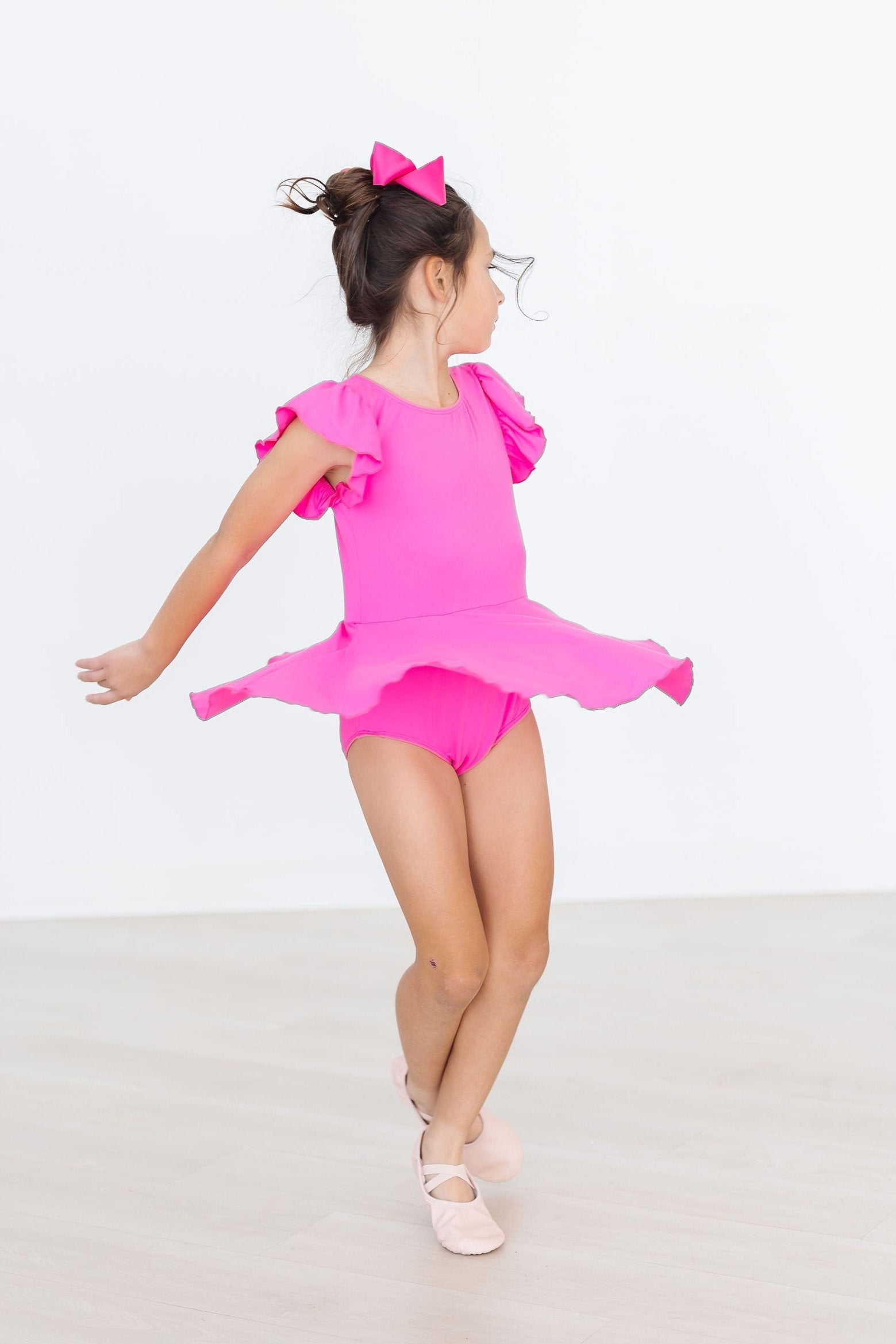 Hot Pink S/S Twirl Leotard by Mila & Rose ®