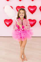 Hot Pink Sequin Jacket by Mila & Rose ®
