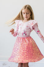 Hot Pink Sequin Twirl Skort by Mila & Rose ®