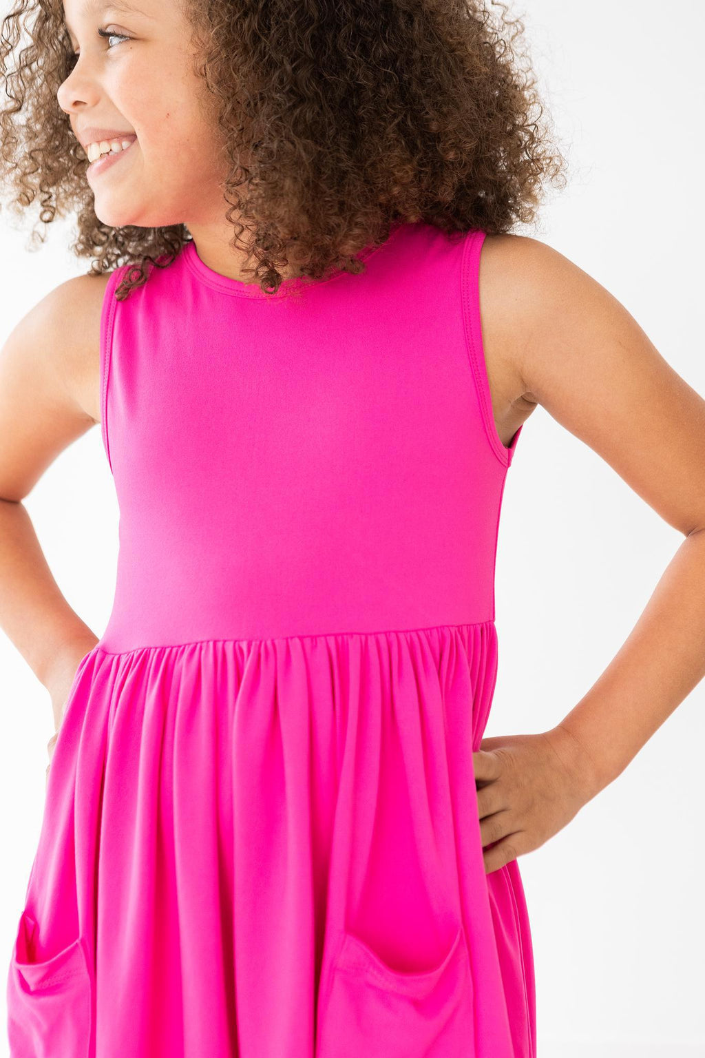 Hot Pink Tank Pocket Twirl Dress by Mila & Rose ®