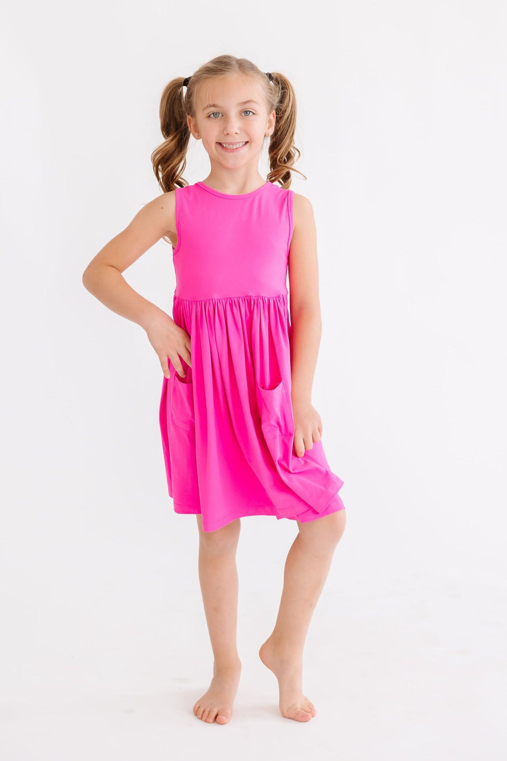 Hot Pink Tank Pocket Twirl Dress by Mila & Rose ®