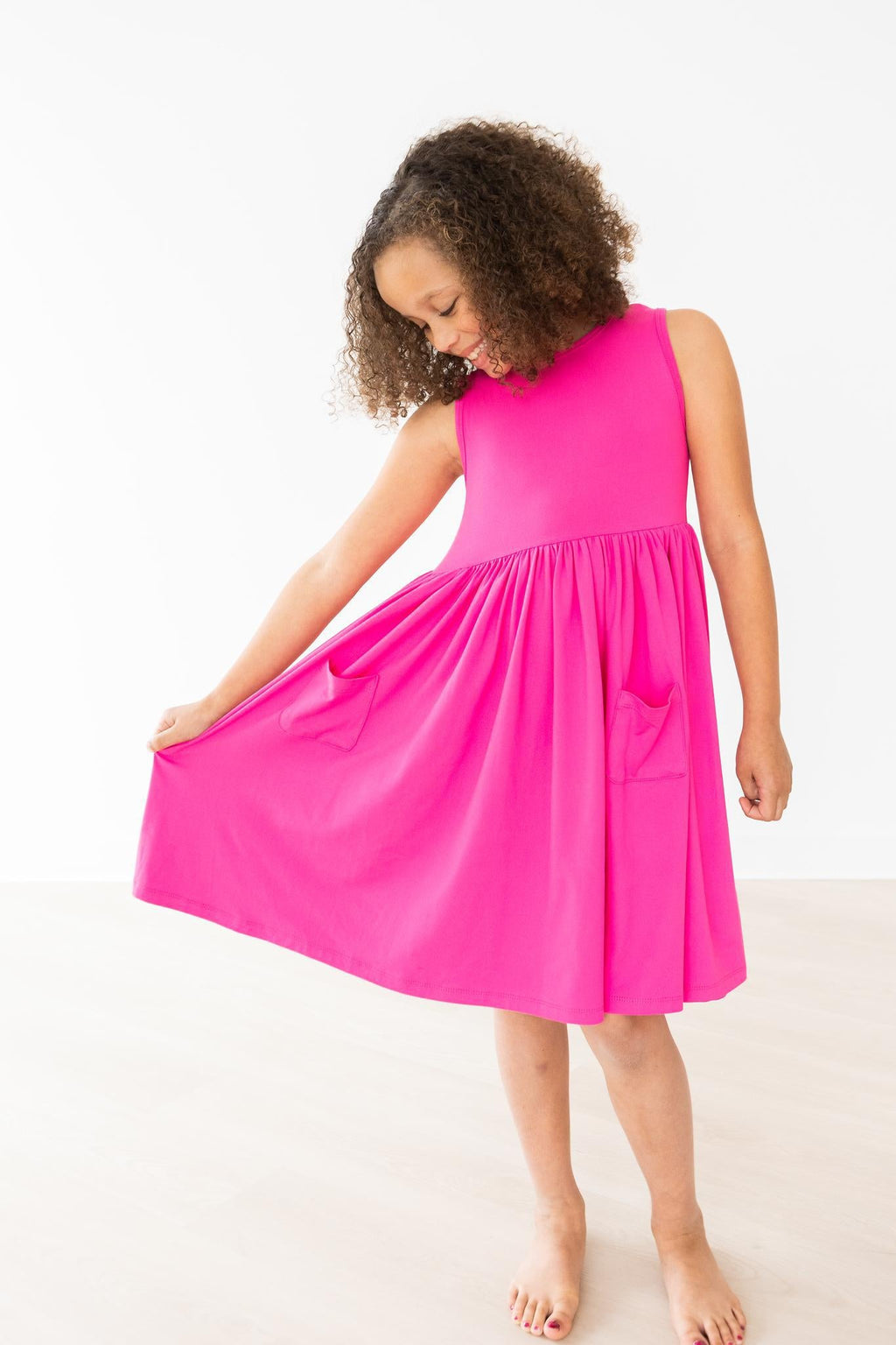 Hot Pink Tank Pocket Twirl Dress by Mila & Rose ®