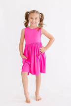Hot Pink Tank Pocket Twirl Dress by Mila & Rose ®
