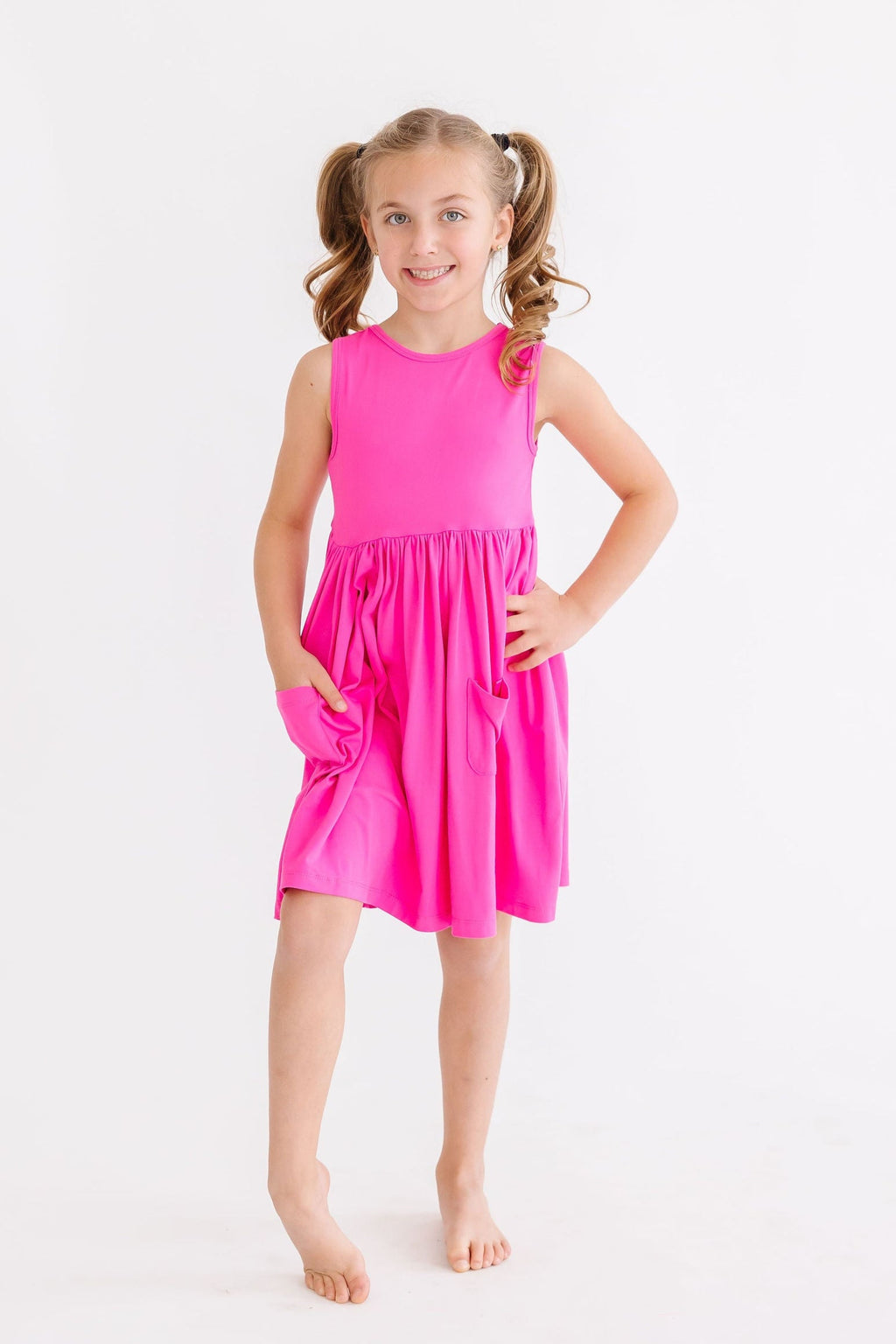 Hot Pink Tank Pocket Twirl Dress by Mila & Rose ®