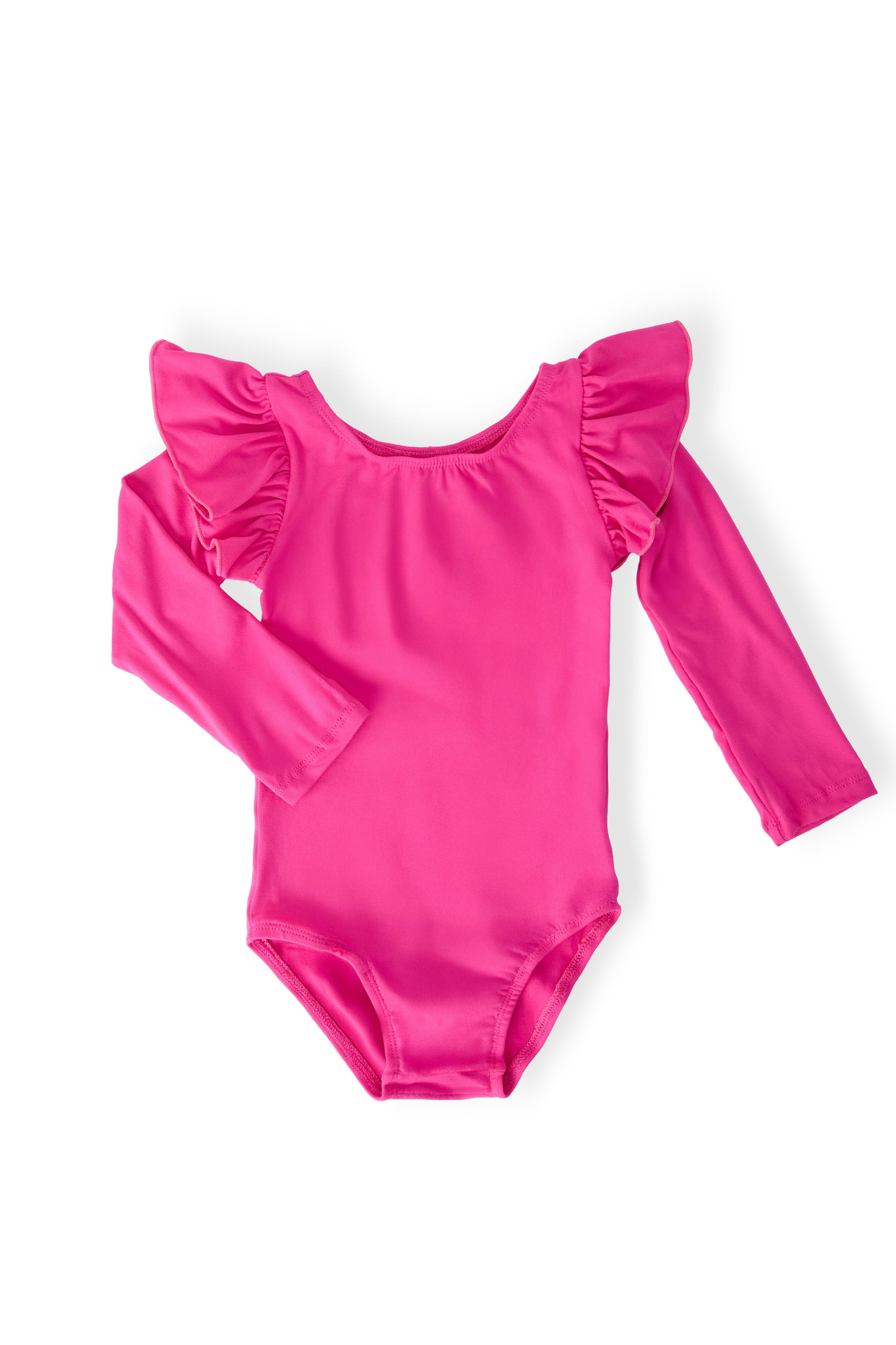 Hot Pink L/S Flutter Sleeve Leotard by Mila & Rose ®