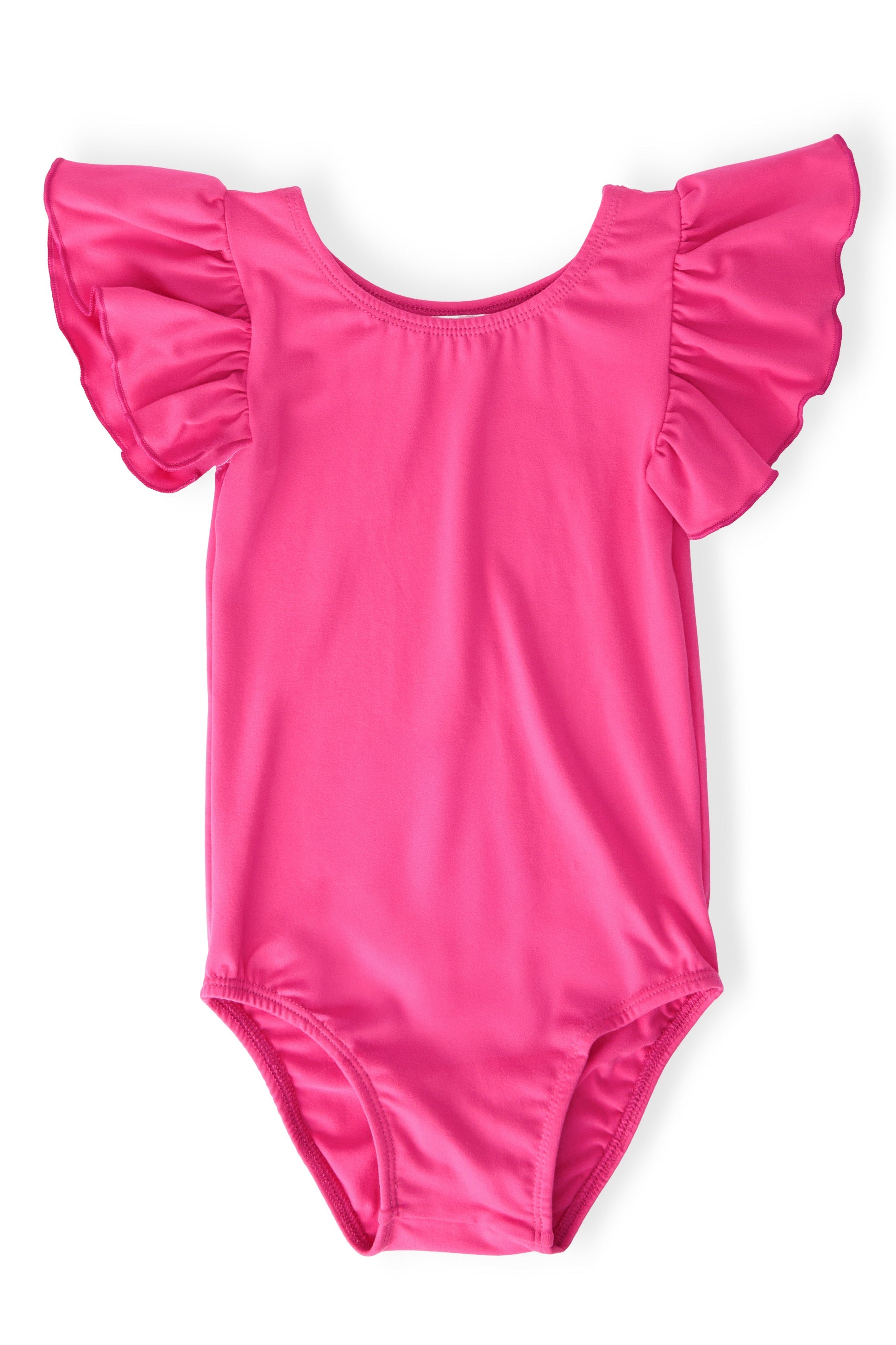 Hot Pink S/S Flutter Sleeve Leotard by Mila & Rose ®