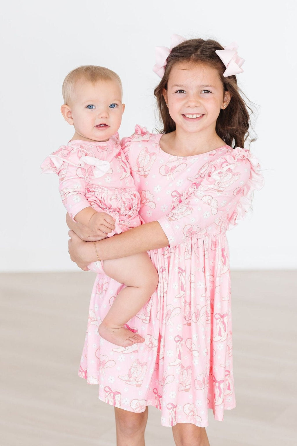 Howdy 3/4 Sleeve Ruffle Twirl Dress by Mila & Rose ®